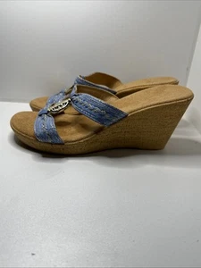 SCARPA ITALIANA ZEPPA DONNA MARRONE CHIARO E BLU TAGLIA 8,5W. ((Nuovo senza scatola)) - Foto 1 di 10