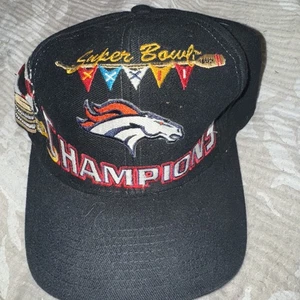 VTG 90s Logo Athletic Denver Broncos Snapback Hat Super Bowl 32 XXXII San Diego - Picture 1 of 8