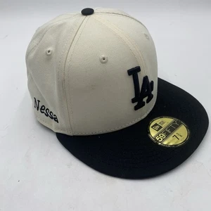 Los Angeles Dodgers Hat New Era  59fifty Black White Size 7 3/8 Personalized - Picture 1 of 11