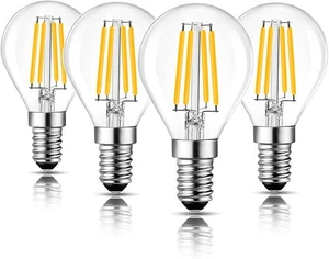 FirstLight 4er Pack LED E14 Globe Glühbirne Fil G45 Golfball Birne 4W Warmweiß - Bild 1 von 2