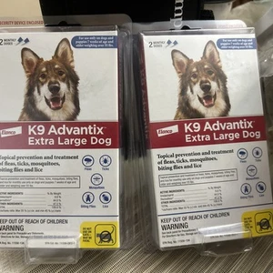 Lot  2 Elanco - K9 Advantix - Large Dog [21-55 Lbs] Flea & Tick Killer - 2 Doses - Picture 1 of 15