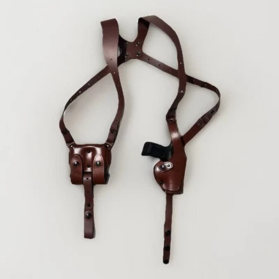 Holiday Sale! Sig Sauer P365 Leather Vertical Roto Shoulder Holster & Dual Mag - Image 1 of 4