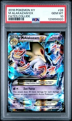 2016 POKEMON XY FATES COLLIDE M ALAKAZAM EX #26 PSA 10 GEM MINT #129856920 - Image 1 of 2