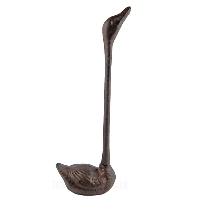 Cast Iron Duck Table Top Paper Towel Roll Holder Rustic Antique Brown Finish - Image 1 of 4