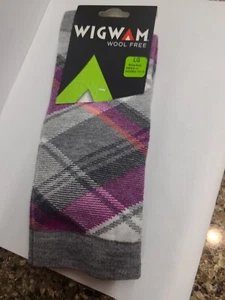 Wigwam Women's Wool Free Performance Socks SizeLarge 10-13 NWT Plaid - Picture 1 of 4