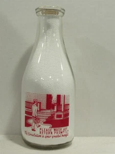 Botella de leche TRPQ Brookfield helado lácteos Grand Falls provincia de Terranova CA - Imagen 1 de 2