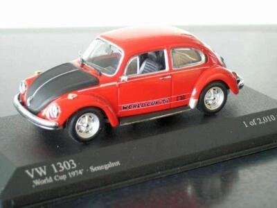 Volkswagen VW Käfer 1303 World Cup 74 Minichamps 1:43 Rosso Senegal 430055117 - Immagine 1 di 2