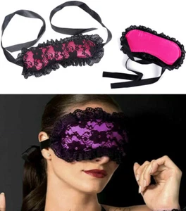 Sexy Lace Soft Eye Mask Blindfold BDSM Bondage Fetish Roleplay Adult Sex Games - Picture 1 of 4