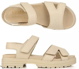 VITAFORM Damen-Sandale Nappaleder Shock Absorber Sohle Mia Gr.41 Beige Damen - Bild 1 von 1