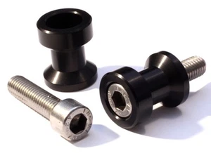 10mm Swingarm Spools Bobbins Kawasaki Ninja ZX6R ZX9R ZX10R ZX12R ZX14 636 - Picture 1 of 1