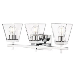 Z-Lite Lauren 3 Light Vanity, Chrome/Clear - 819-3V-CH - Picture 1 of 1