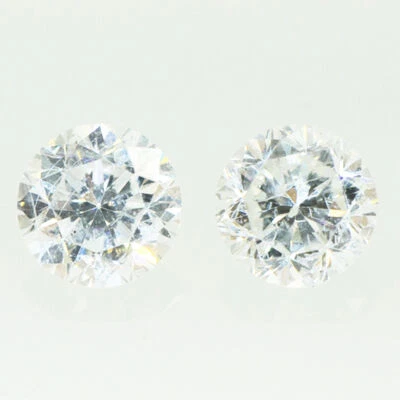 Round Shape Diamond Matching Pair White Loose Natural Enhanced Real SI2 0.60 TCW - Image 1 of 4