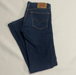 Levi's 450 men's jean trousers straight leg 31 L34 navy stretch cotton - Foto 1 di 7