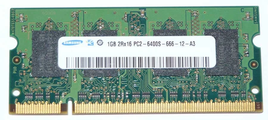 1GB 2Rx16 DDR2 RAM 800MHz PC2-6400S-666-12-A3 Samsung Notebook Memoria de trabajo - Imagen 1 de 1