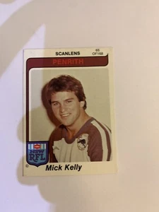 1980 SCANLENS RUGBY LEAGUE CARD # 65 Mick Kelly Penrith Panthers - Picture 1 of 2