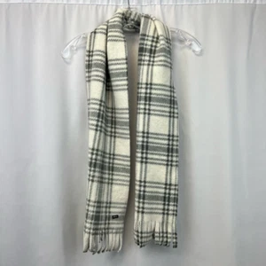 Ny & Co Mujer Bufanda Gris Blanco Cuadros Rectángulo Flecos Cuello Calentador Otoño Invierno - Imagen 1 de 9