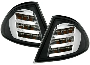 LED Frontblinker Set für 3er BMW E46 Limo + Touring in Schwarz Chrom Blinker - Bild 1 von 3