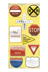 Reminisce ROAD SIGNS Chipboard Stickers - 10 pcs - Picture 1 of 1