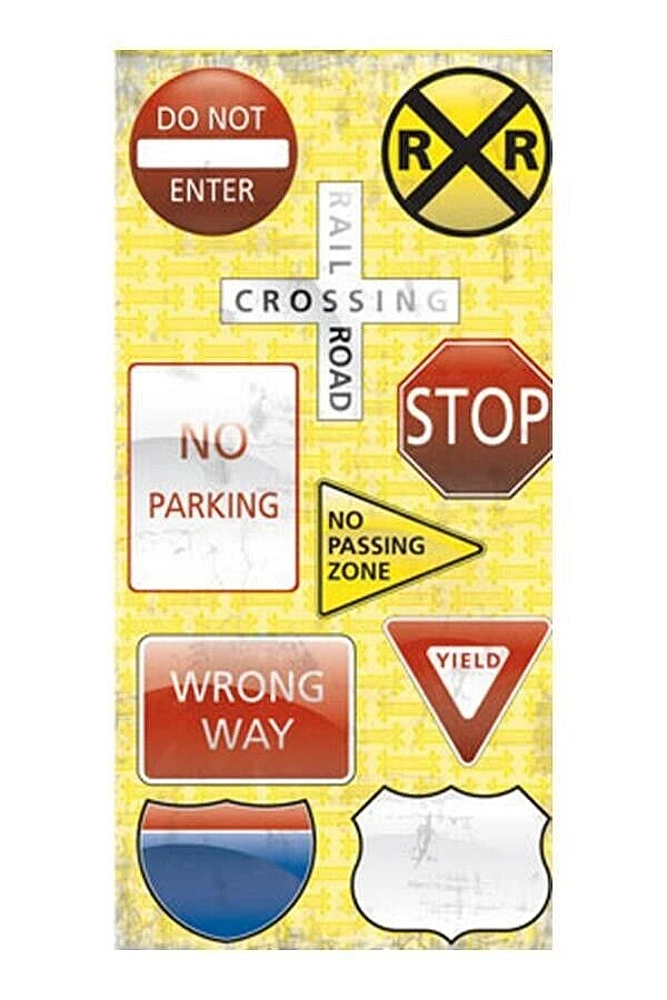 Reminisce ROAD SIGNS Chipboard Stickers - 10 pcs - Image 1 of 1