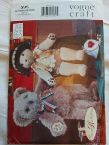 Vogue 595 Vintage Vogue Craft Mr. & Mrs. Bear Patterns 1997 - Picture 1 of 2