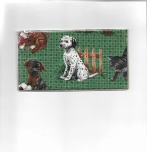 1001 CUBIERTA DE CHEQUERA PARA CACHORROS DÁLMATAS NUEVO ARTÍCULO TELA PARA PERROS - Imagen 1 de 2