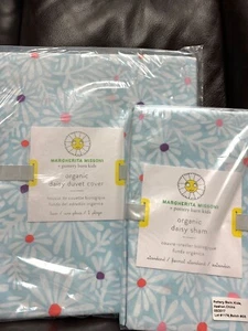 Pottery Barn Kids Organic Margherita Missoni Daisy Twin Duvet Standard Sham Blue - Picture 1 of 2