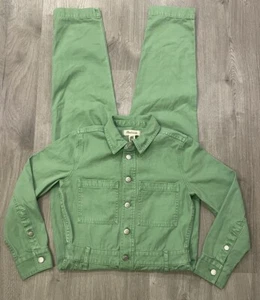 Madewell Denim Coverall Jumpsuit Women's Size XS Minty Green - Picture 1 of 11