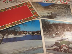 Colchonetas de plástico reversibles de colección 4 1974 "Navidad en América" ​​y Thomas Cathey  - Imagen 1 de 12