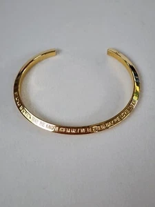 STELLA VALLE Signed 18k Gold Plate 'Strong Women' Cuff Bracelet FREE $HIPPING!! - Picture 1 of 8