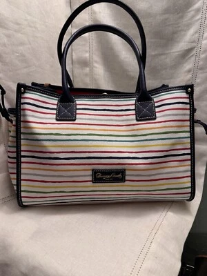 Bolso de Mano Pequeño Dooney & Bourke Multicolor Rayas BMSTR2921 MUMR con Reg COMO NUEVO Foto 1 de 4