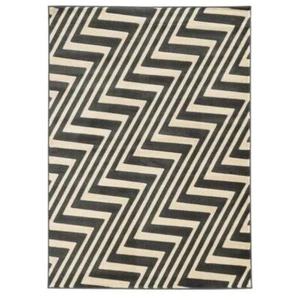 Hawthorne Collection 5'3" x 7' Zig Zag Rug in Charcoal and Gray - Picture 1 of 1
