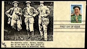 1988 Francis Ouimet FDC- Historic Trio Yardon, Ouimet, Ray US Open LEB Cachet - Picture 1 of 2