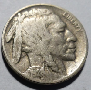 Coin - 1928 Type 2 Buffalo Nickel - 5C Business Strike - Picture 1 of 2