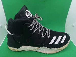 Adidas CLU600001 schwarz weiß Schnürbasketballschuhe Herren Größe 12,5 - Bild 1 von 12