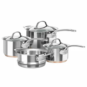 Chasseur Le Cuivre Stainless Steel 4pc Cookware Set - Saucepan Steamer Induction - Afbeelding 1 van 2