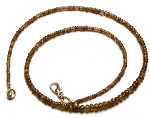 Natürliche Veränderung Granat Edelstein 2 bis 4 mm Größe Glatt Rondell Perlen 17" Halskette - Bild 1 von 6