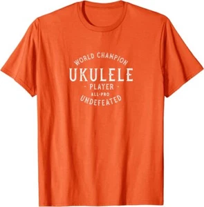 Retro World Champion Ukulele Player All-Pro Undefeated T-Shirt *NEW 10 Colors* - Picture 1 of 11