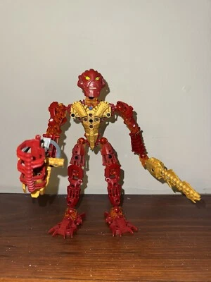 LEGO BIONICLE: Toa Inika Jaller (8727) completo, sin esferas zamor, 2006, rojo Foto 1 de 2