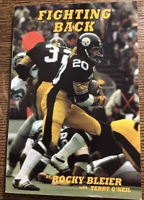 ROCKY BRIER SIGNED “FIGHTING BACK” With TERRY O’NEIL Steelers Football - Image 1 of 4