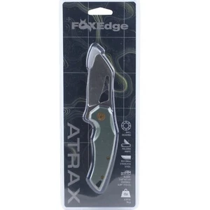 Fox Edge Atrax Linerlock Folding Knife Aluminum Handle Pocket Clip - Picture 1 of 2