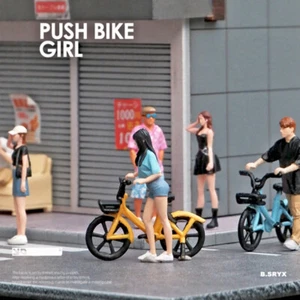 1/64 Scale Diorama Figure Model City Street Push Bicycle Boy Scene Display Model - Picture 1 of 23