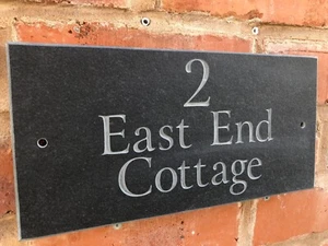 Natural Surface Slate House sign Plaque 12" x 6" 300 x 150 fast dispatch! - Picture 1 of 9