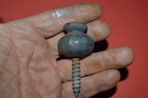 Holzschraube, dekoratives Schmiedeeisen, gestapelter Rundkopf, groß, von Schmiede  - Bild 1 von 9