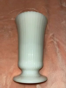 Vintage EO Brody Milk Glass Vase With Vertical Ribbing Design #M5000 - Picture 1 of 4