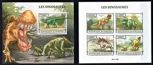 BURUNDI 2013 LES DINOSAURES DINO PRE-HISTORIC ANIMALS FAUNA IMPERF STAMPS MNH - Picture 1 of 1