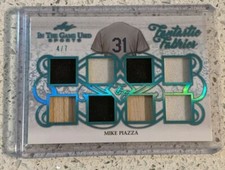 MIKE PIAZZA 2019 LEAF ITG In The Game Used FANTASTIC FABRICS Patch Relic 4/7