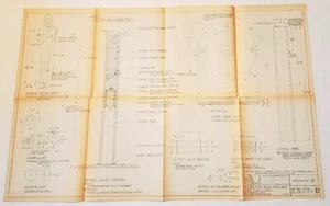 1962 ORIG. EAMES/HERMAN MILLER 'RETURN SWIVEL FIXED BASE' BLUEPRINT ZELLNER #18 - Picture 1 of 6