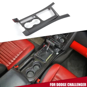 Car Interior Gear Shift Panel Cover Trim For Dodge Challenger 09-14 Carbon Fiber - Bild 1 von 9