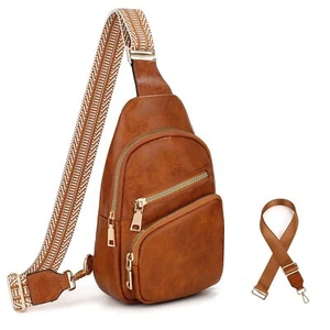 2024 Brown Crossbody Bags for Women PU Leather Sling Bag with Two Style Strap... - Picture 1 of 7
