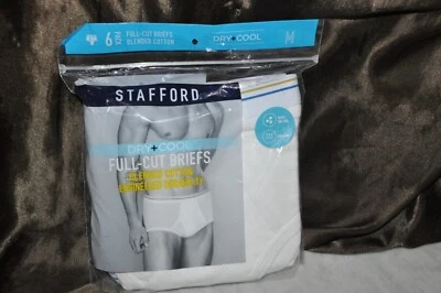 Stafford Dry+cool Full Cut Briefs 6 Pack MEDIUM 32-35 waist - Image 1 of 4